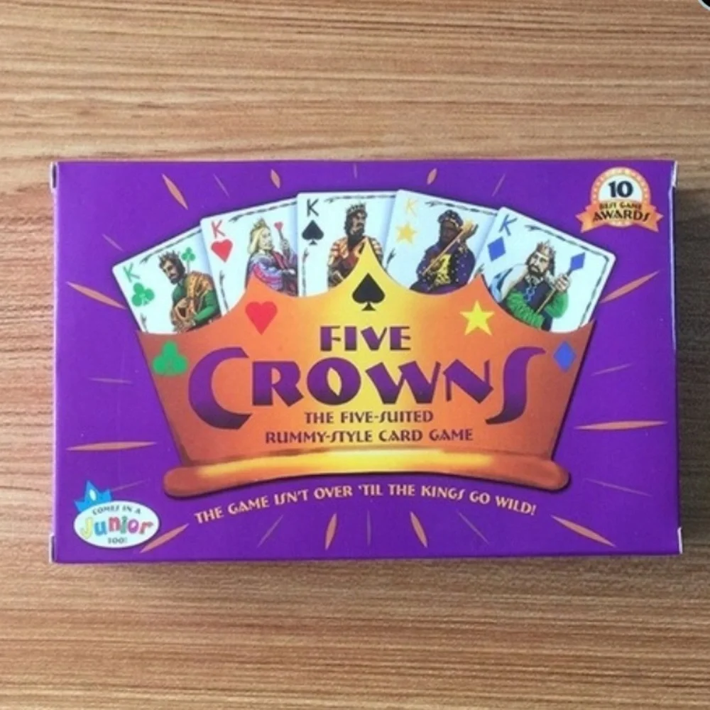 Five Crowns The 5 Suited Style Card Game That Is played W/An Extra Suit